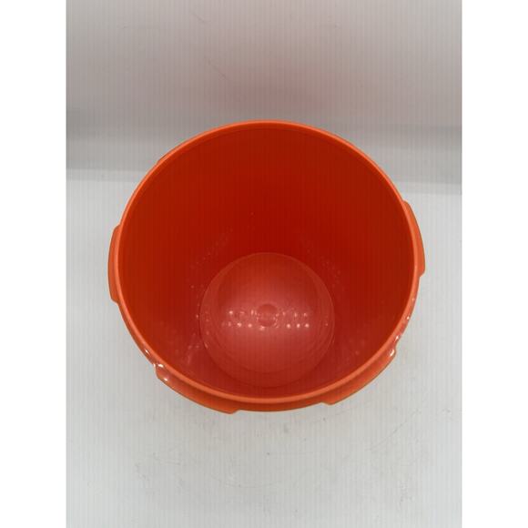 Vintage Tupperware Harvest Orange Coffee & Tea Canisters w/ Lids 809-14 & 811-13 - Picture 13 of 14